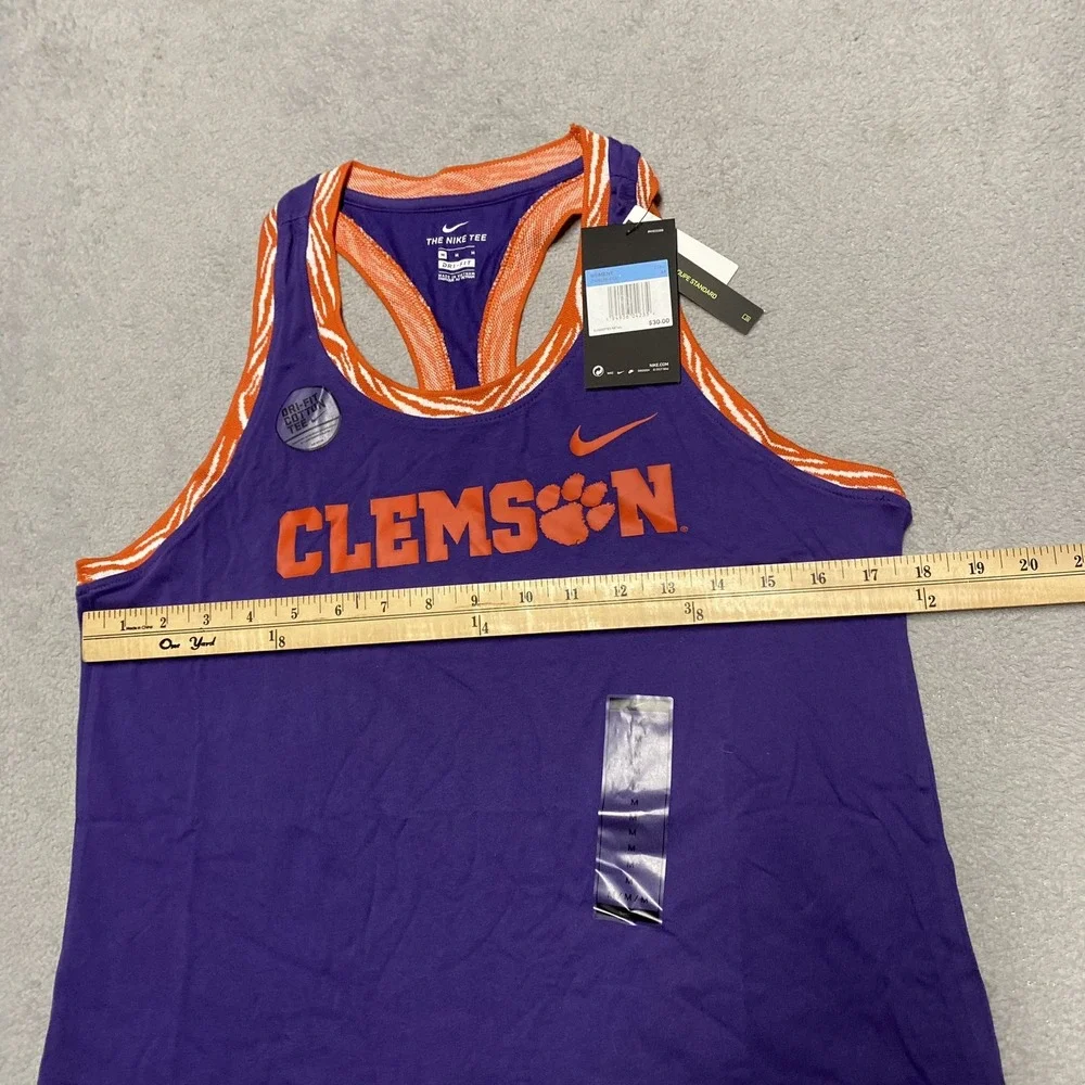 Nike‎ Clemson Tigers Team Issue Tank Top Womens Medium Racerback Athletic NEW